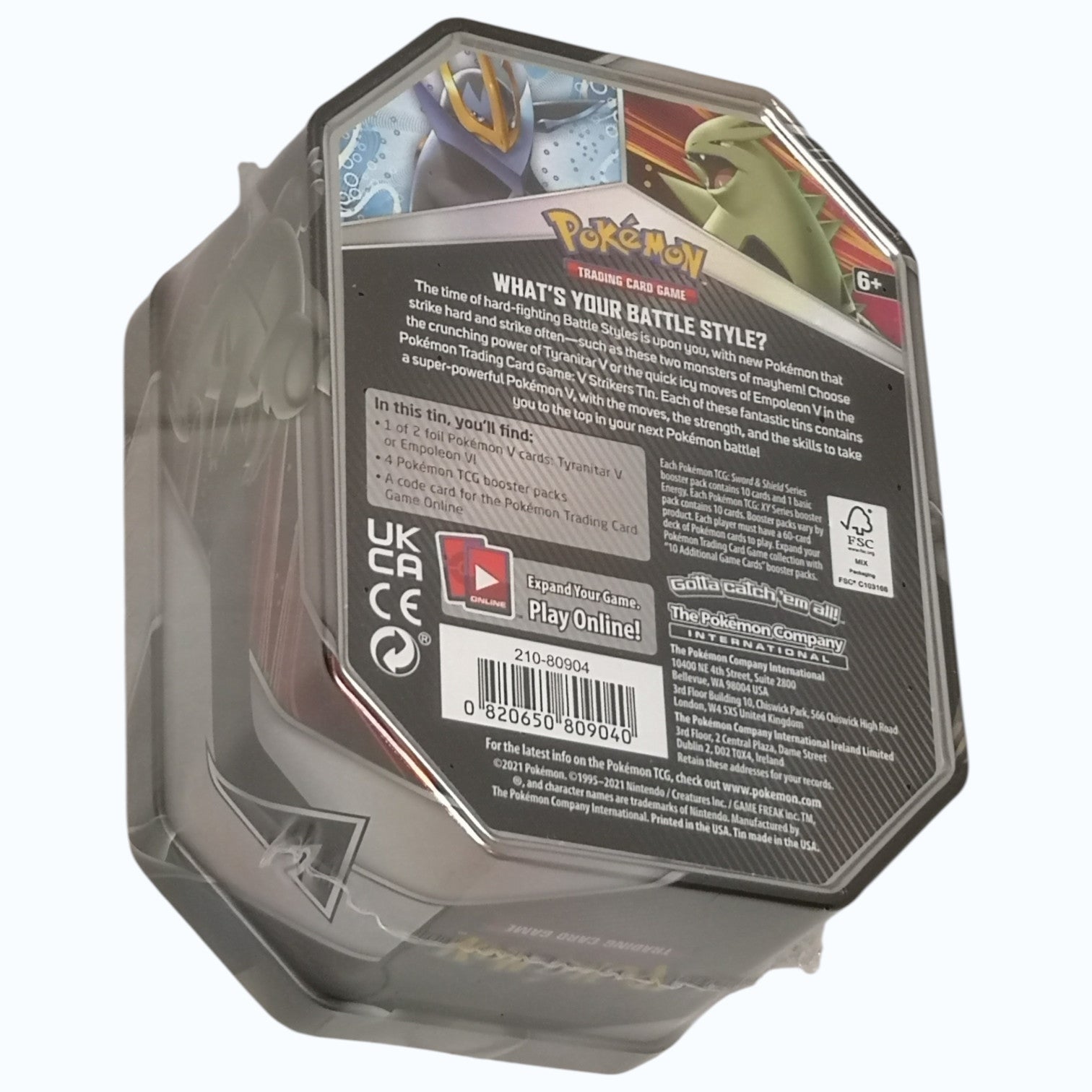 pokemon trading card games v strikers tin Pokémon V Strikers Tin Tyranitar V Tin-Box EN