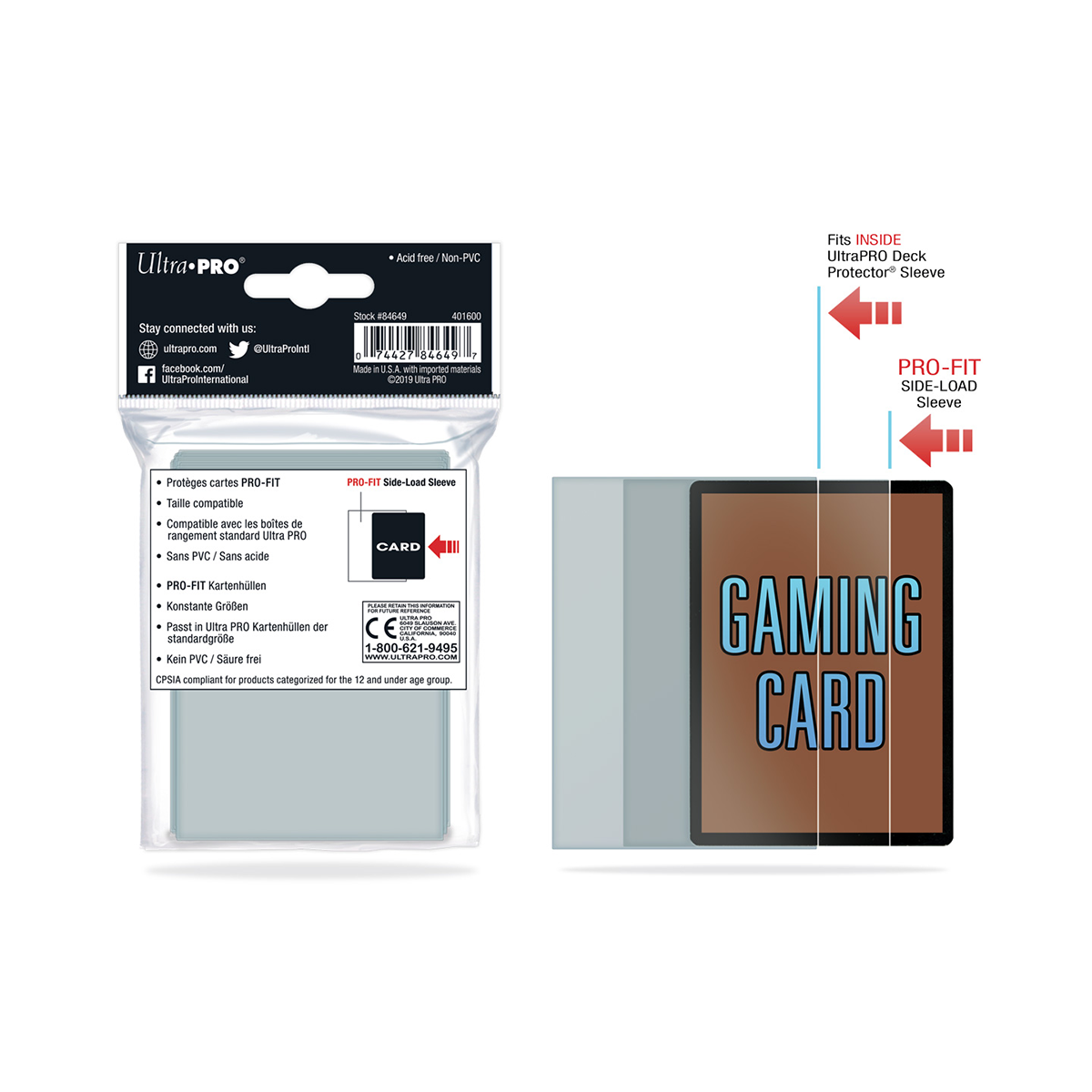 Ultra PRO PRO-Fit Standard Side Load Inner Sleeves 100ct